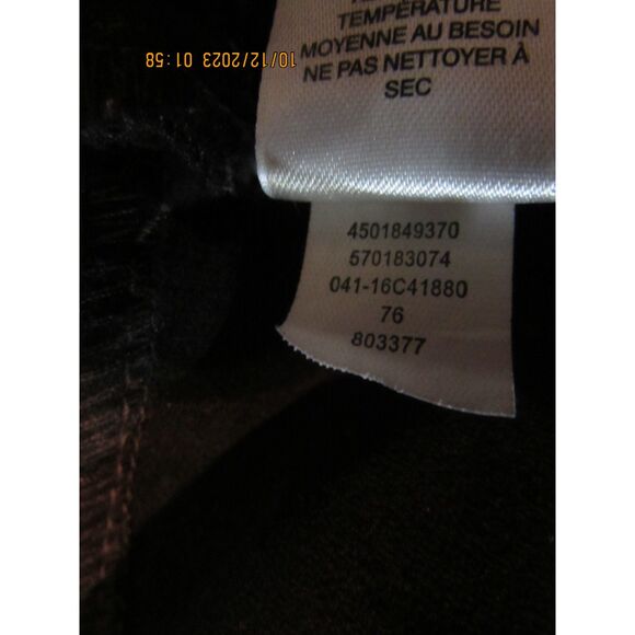 CHICO'S FAUX SUEDE LEATHER PANTS BLACK SIZE 1 (M 8) STRETCH  SOFT STRAIGHT LEG - Picture 8 of 11